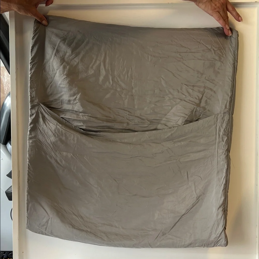 Restoration Hardware Luxurious Silk Grey Decorative pillow cover 3 Set